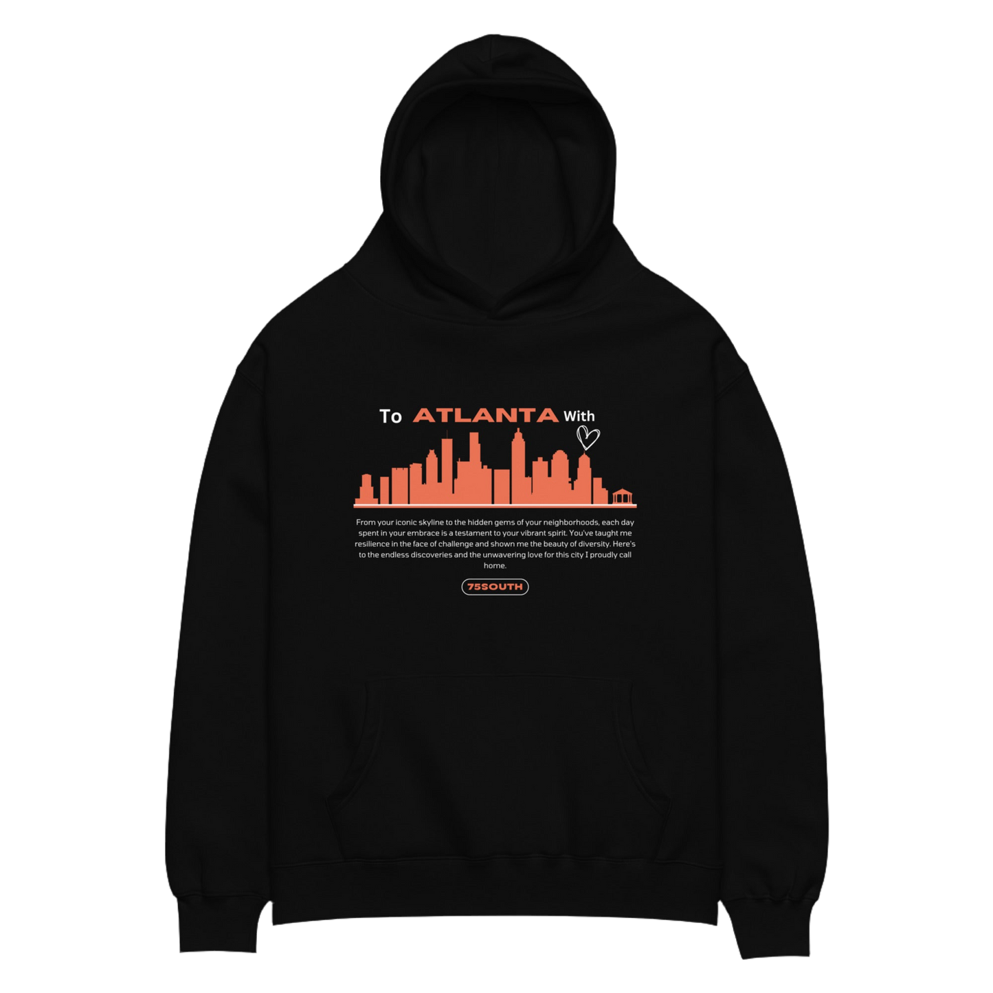 To Atlanta With Love Skyline Unisex oversized hoodie