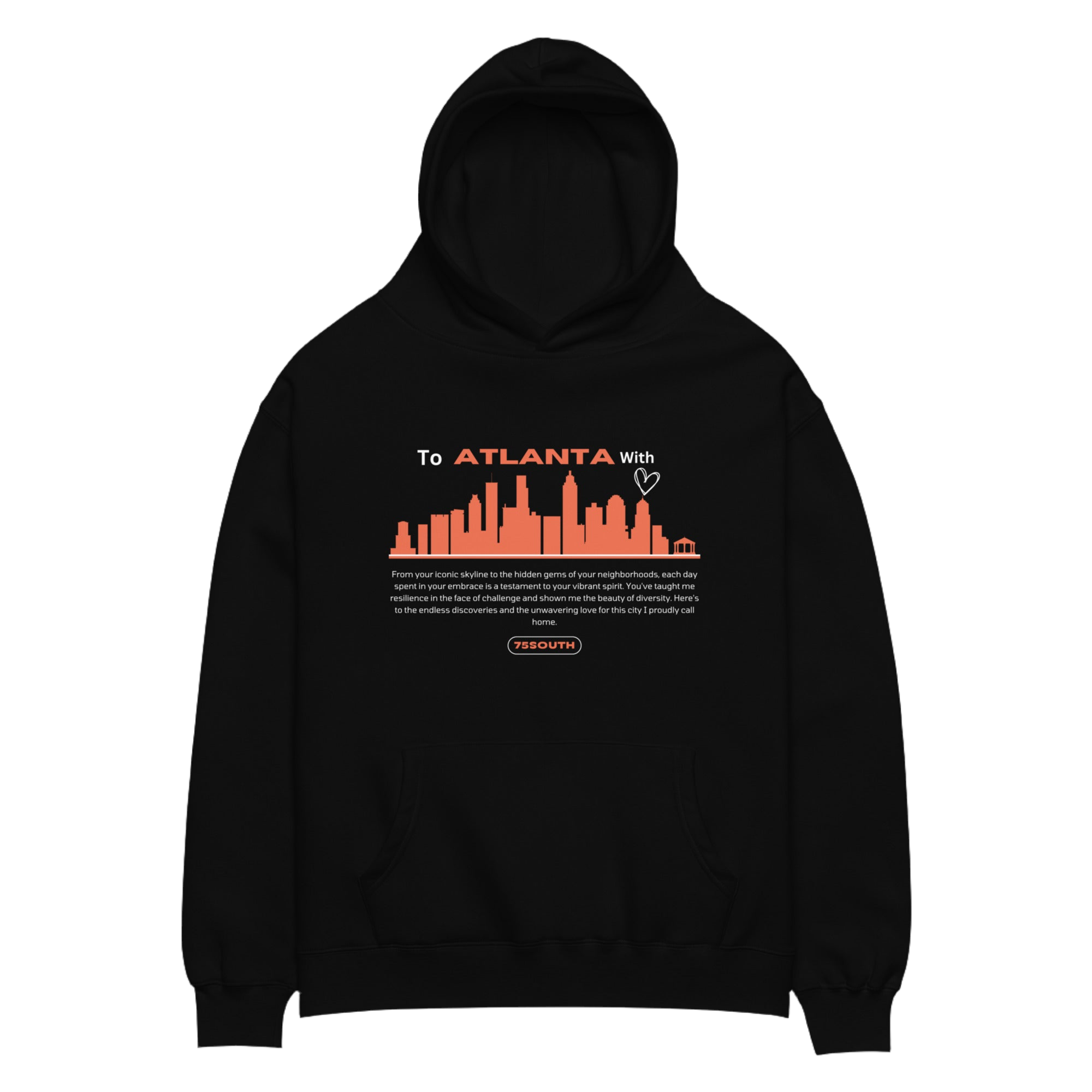 To Atlanta With Love Skyline Unisex oversized hoodie