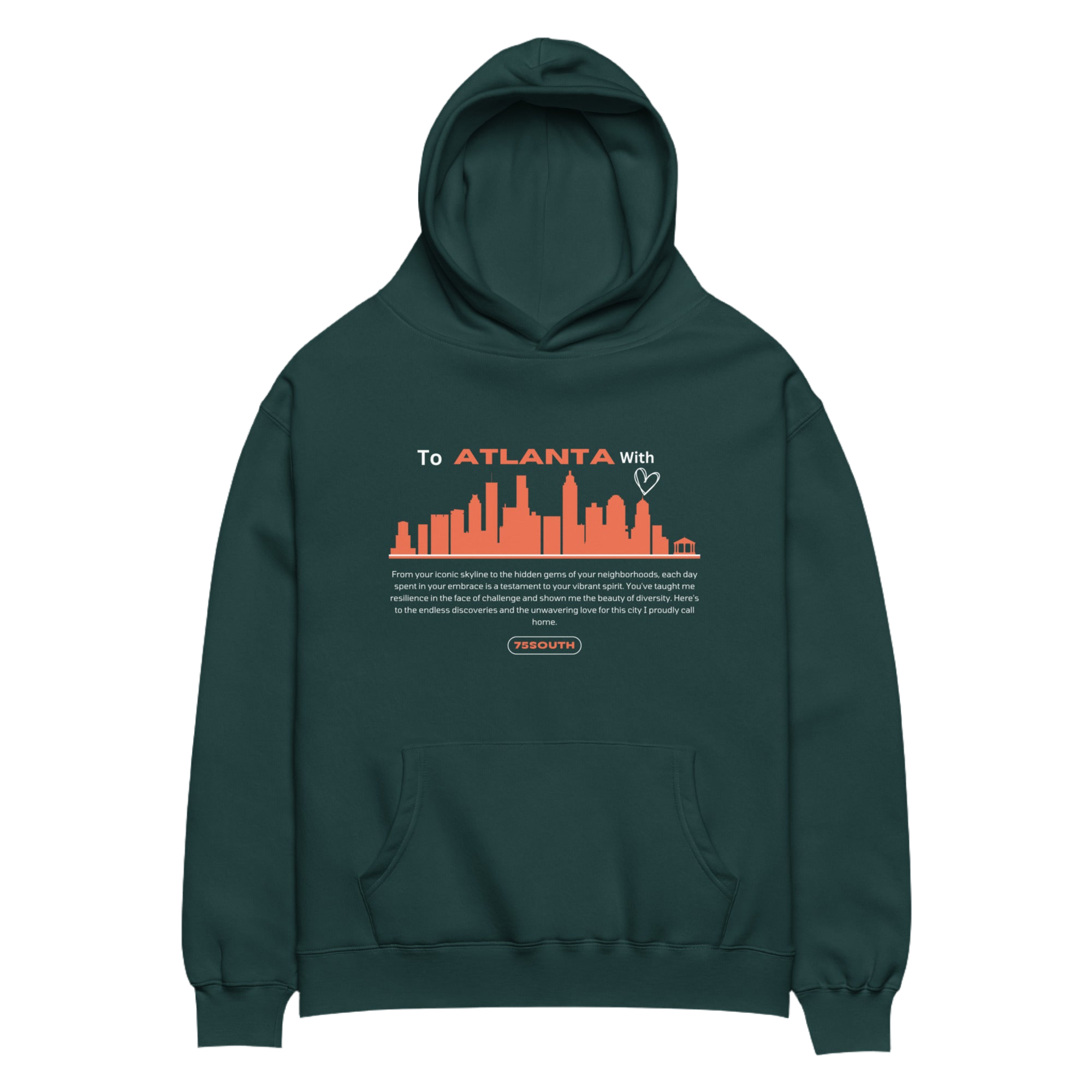 To Atlanta With Love Skyline Unisex oversized hoodie