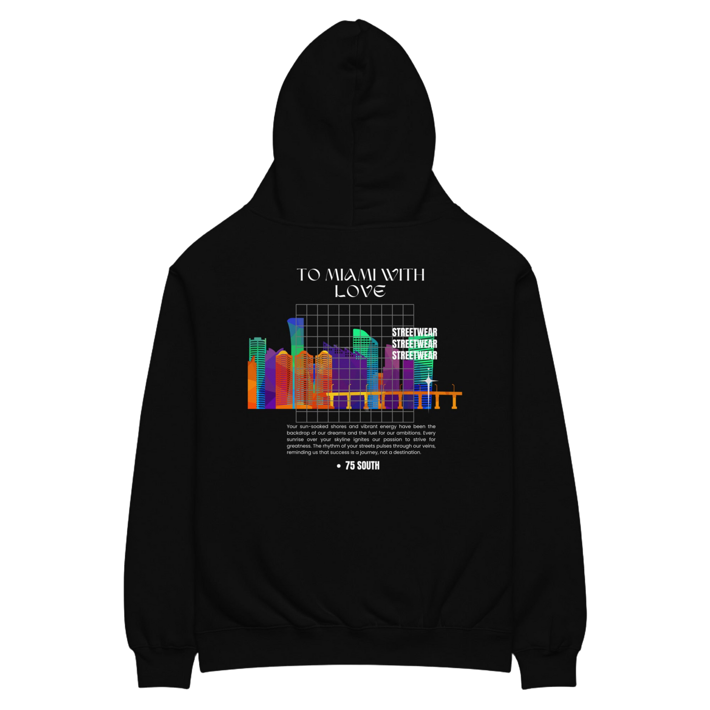 To Miami with Love City View Unisex oversized hoodie