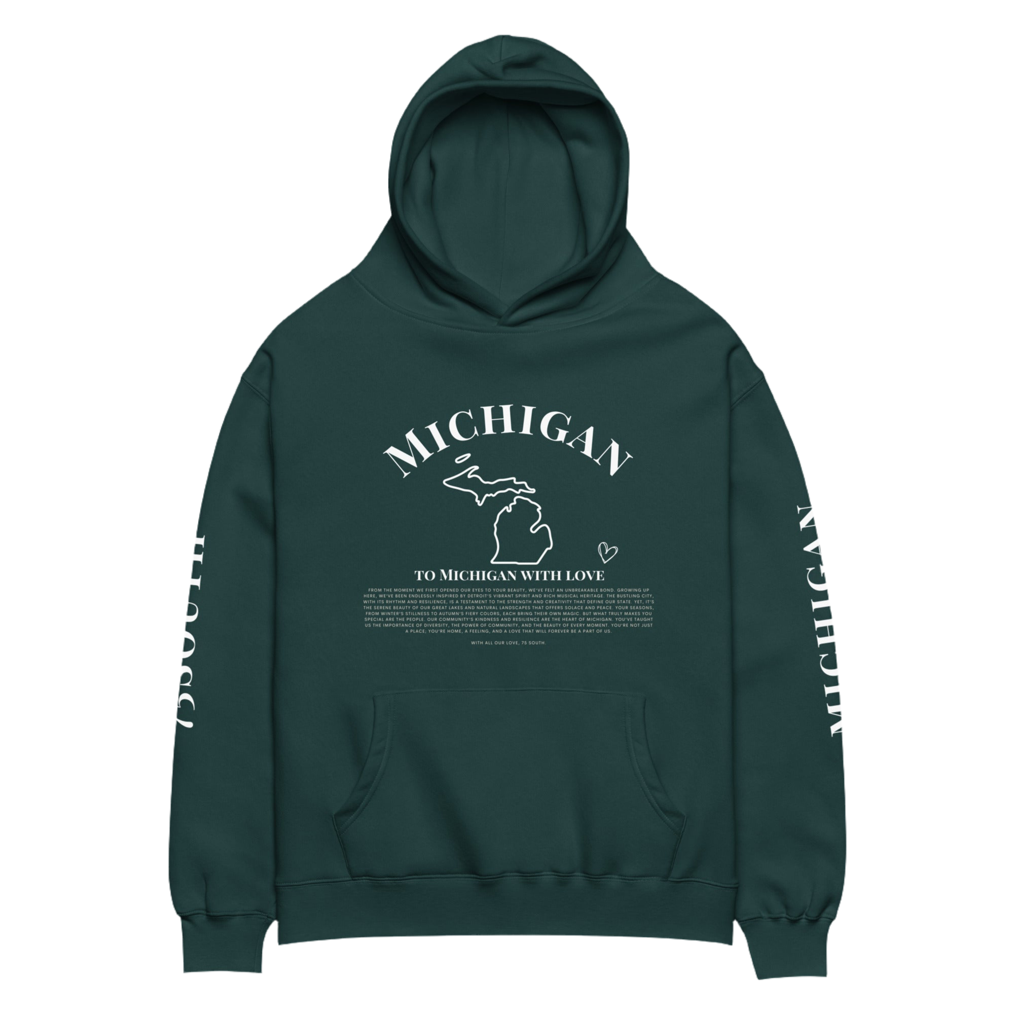 To Michigan with Love Unisex oversized hoodie