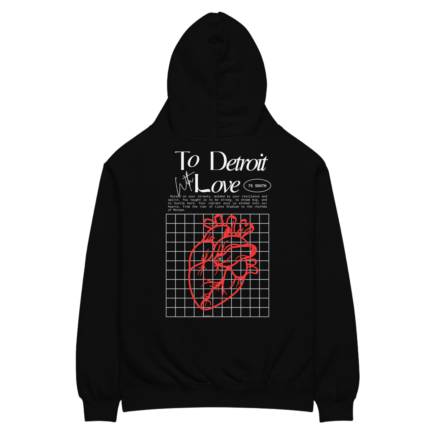 With All Our Love Red Heart Unisex oversized hoodie