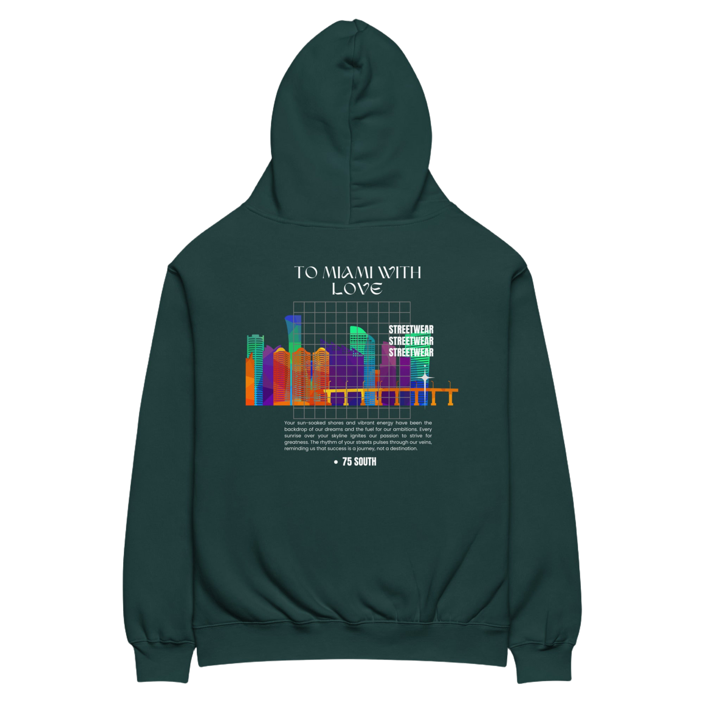 To Miami with Love City View Unisex oversized hoodie