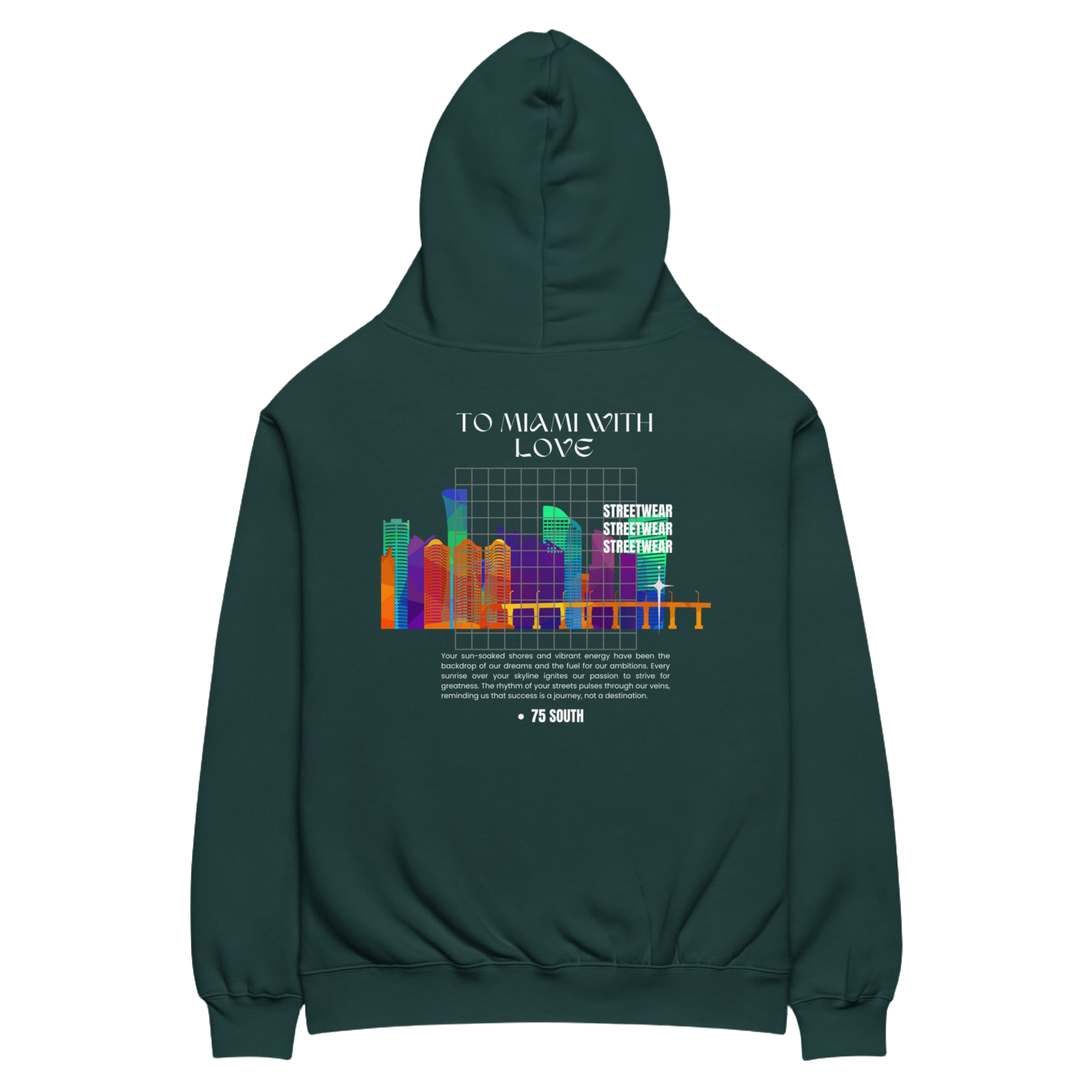 To Miami with Love City View Unisex oversized hoodie