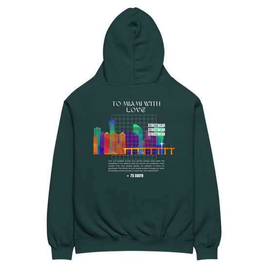 To Miami with Love City View Unisex oversized hoodie