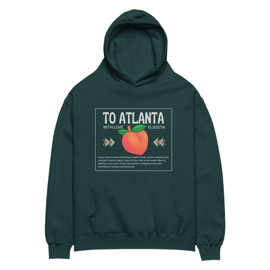 To Atlanta With Love Peach Unisex oversized hoodie