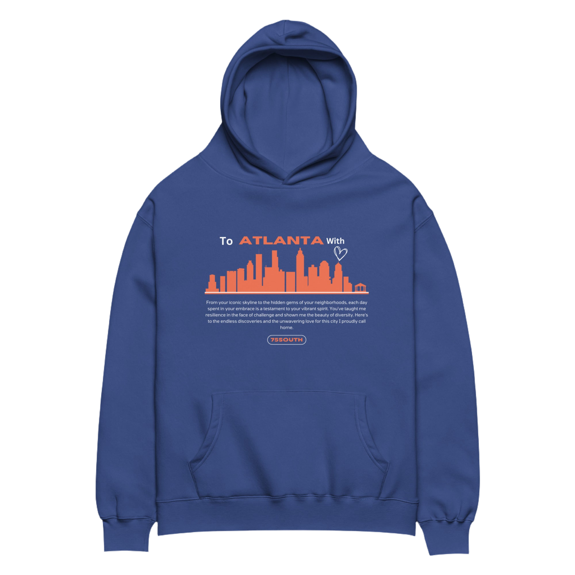 To Atlanta With Love Skyline Unisex oversized hoodie