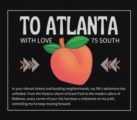 To Atlanta With Love Peach Unisex oversized hoodie