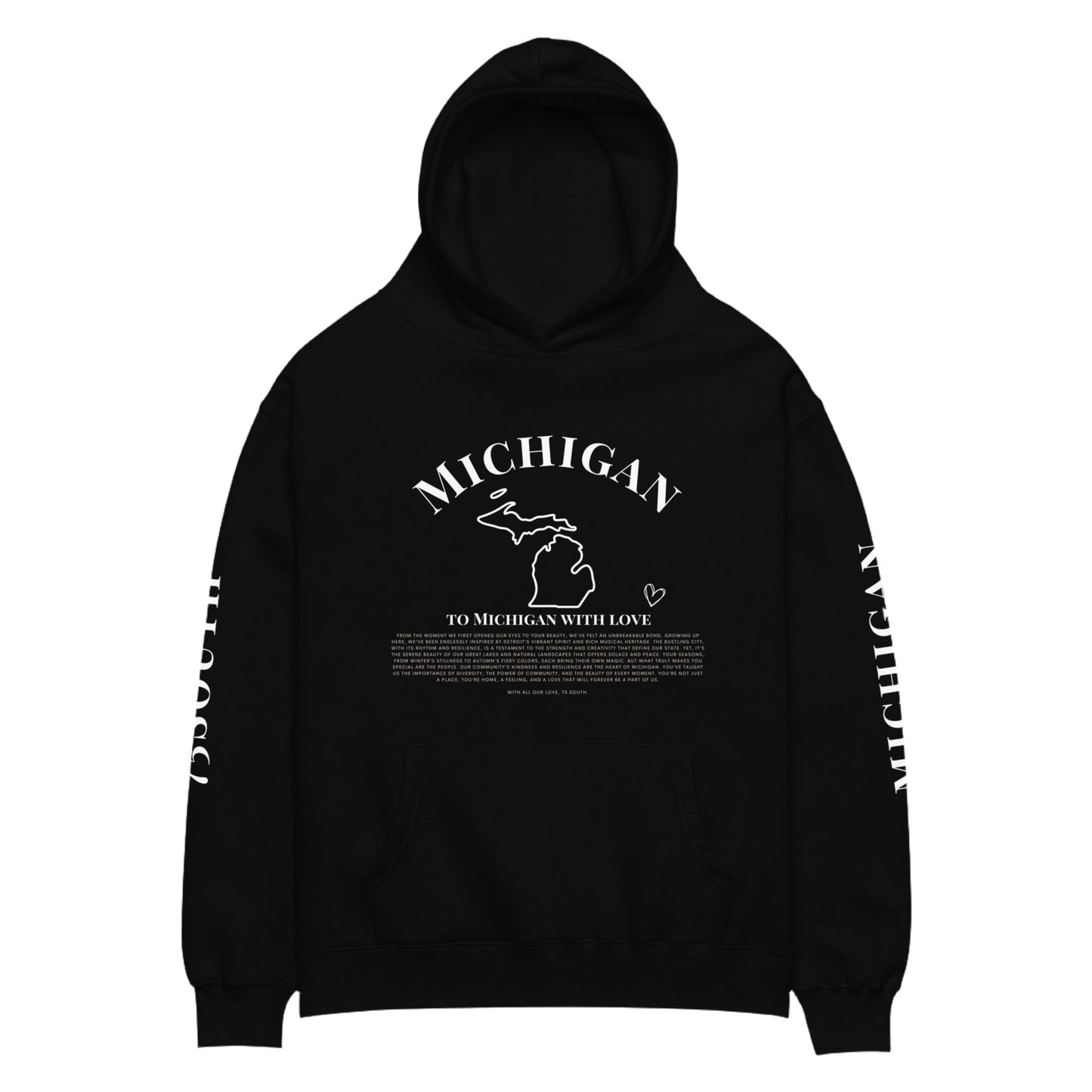 To Michigan with Love Unisex oversized hoodie