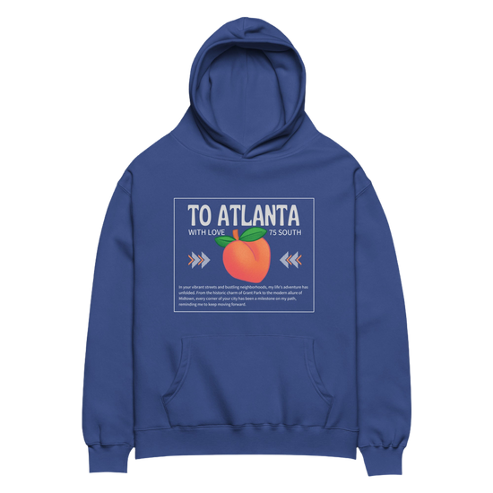 To Atlanta With Love Peach Unisex oversized hoodie