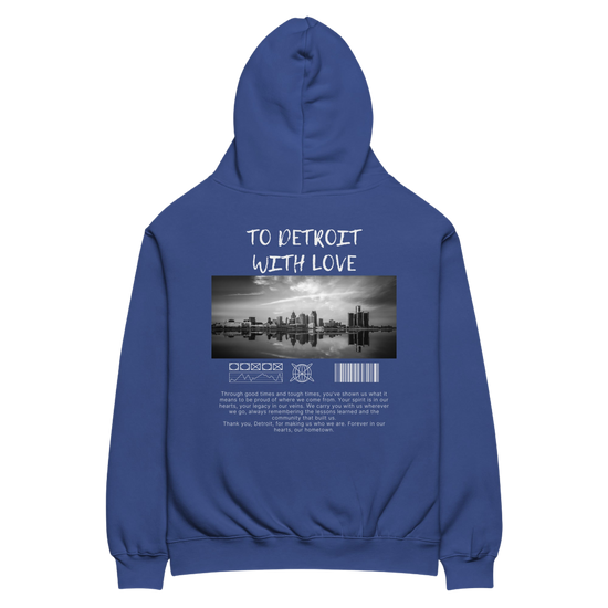 To Detroit with Love skyline Unisex oversized hoodie