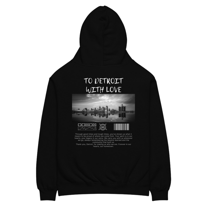 To Detroit with Love skyline Unisex oversized hoodie