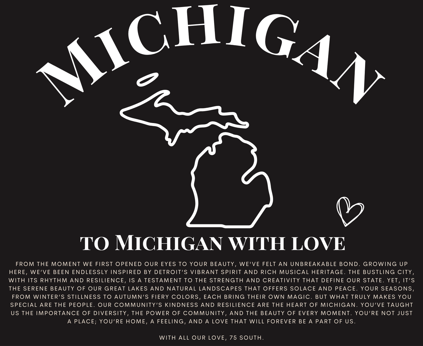 To Michigan with Love Unisex oversized hoodie